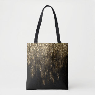 Tote Bolsa ouro preto-brilhante