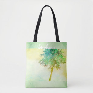 Tote bolsa palmeiras personalizadas tropicais