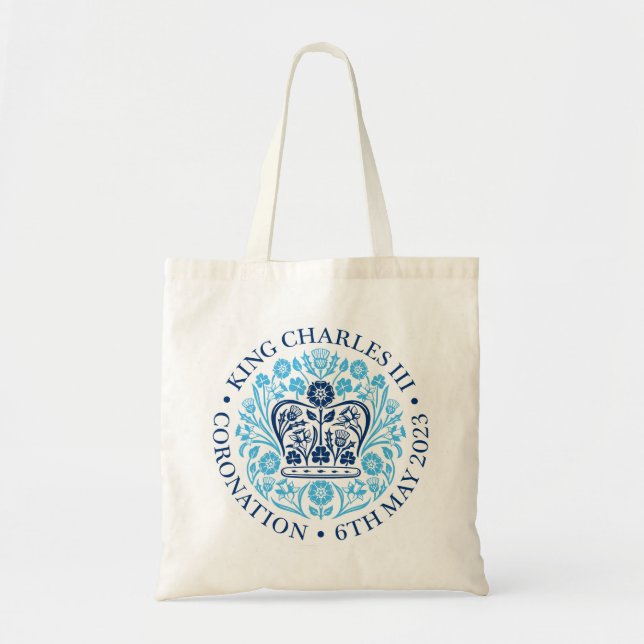 Tote Bolsa para a coroação 2023 - Azul (Frente)