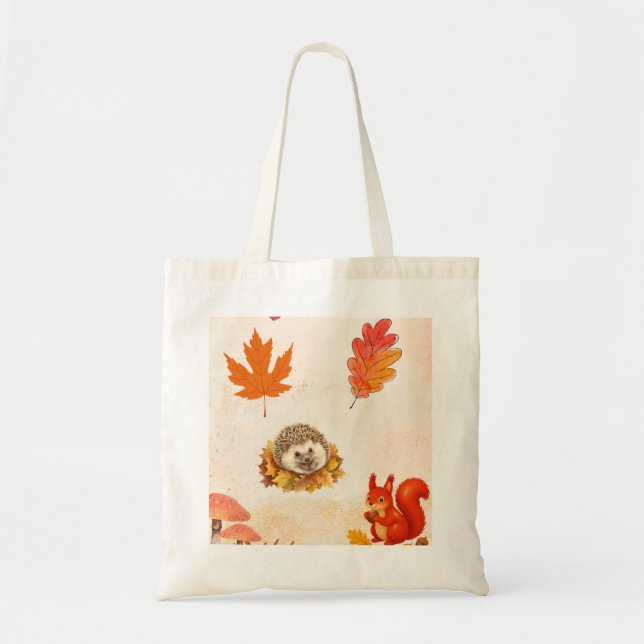 Tote Bolsa para a estação outonal.  (Frente)
