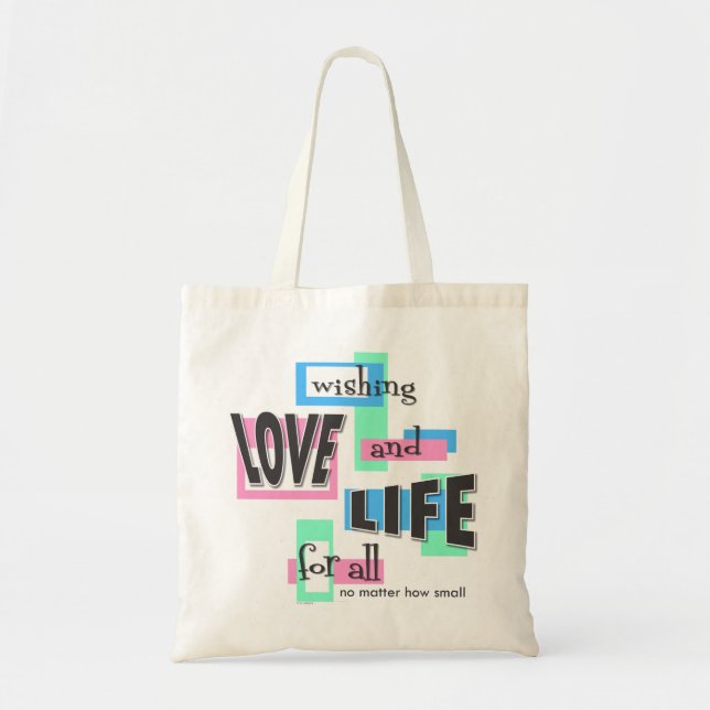 Tote Bolsa para compartilhar suas crenças pró-vida. (Frente)