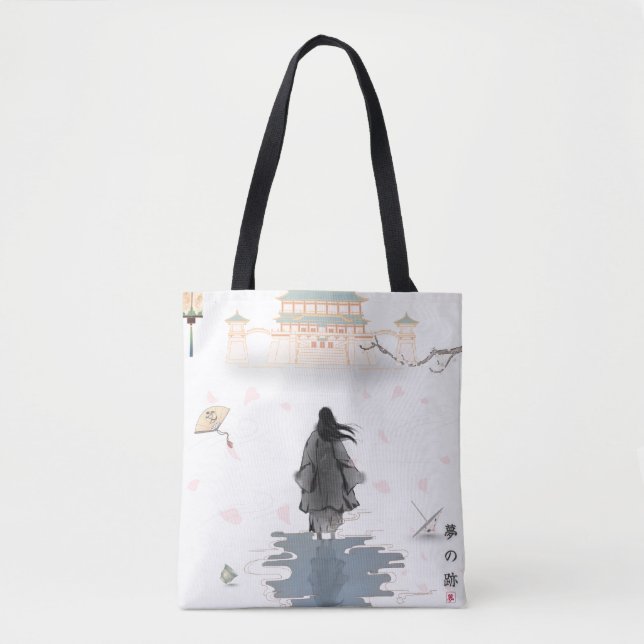 Tote Bolsa Passos Através de Sonhos Silenciosos (Frente)