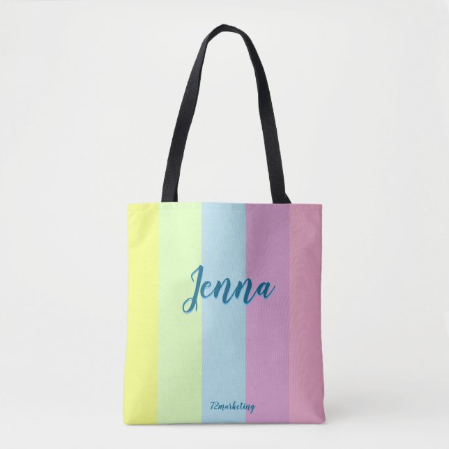 Tote Bolsa Pastel das meninas da sacola feita sob (Frente)