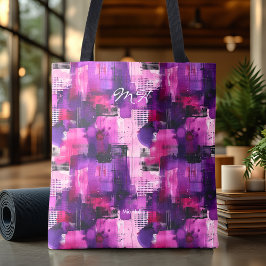 Tote Bolsa Personalizada Abstrata Roxa Vibrante