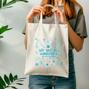 Tote Bolsa Personalizada Azul Todos Maravilhosos Coquet