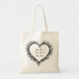 Tote Bolsa Personalizada Clássica Coração Floral