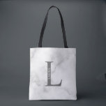 Tote Bolsa Personalizada com Monograma e Nome<br><div class="desc">Presente Personalizado com Monograma e Nome
possui monograma e nome personalizados em estilo de fonte serif clássico.</div>