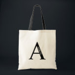 Tote Bolsa Personalizada com Monograma e Nome<br><div class="desc">Presente Personalizado com Monograma e Nome
apresenta monograma e nome personalizados em estilo de fonte serif clássico.

Perfeito para casamento,  feriado,  reunião de família e para qualquer ocasião especial.</div>