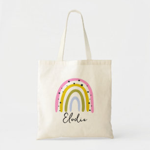 Tote Bolsa Personalizada com Nome Arco-Íris Presente Pe