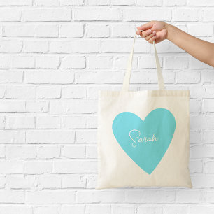 Tote Bolsa Personalizada Coração Azul