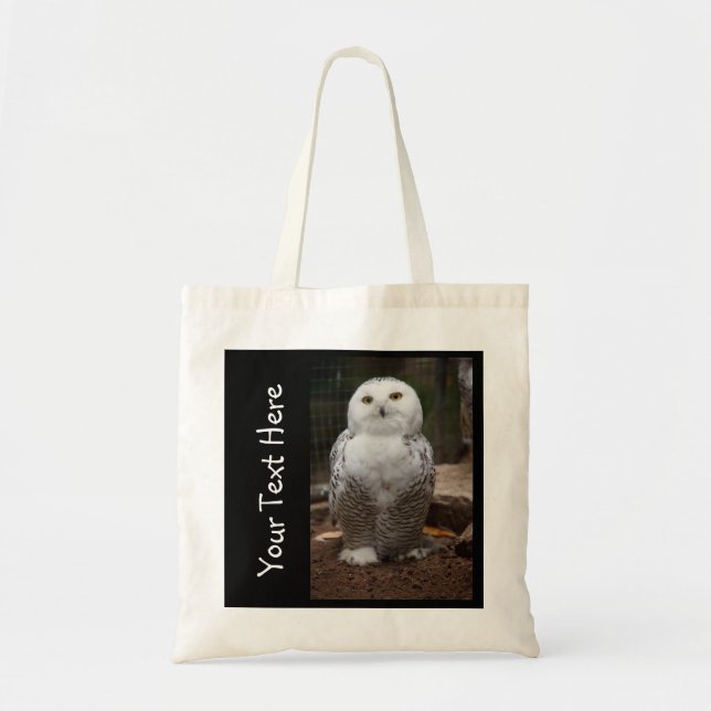 Tote Bolsa Personalizada da Coruja Branca (Frente)
