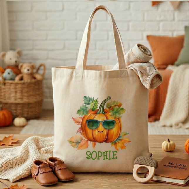 Tote Bolsa Personalizada de Abóbora de Outono para Cria (Criador carregado)