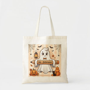 Tote Bolsa Personalizada de Halloween com Fantasma Fofo