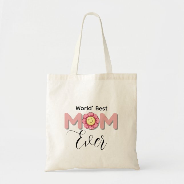 Tote Bolsa Personalizada Melhor Mãe do Mundo Presente (Frente)