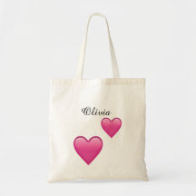 Bolsa Personalizada Olivia com Emoji Corações