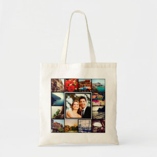Tote Bolsa Personalizado de Colagem de Fotos do Instagr