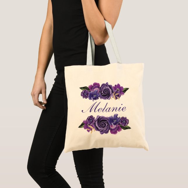 Tote Bolsa personalizado - Florais Botânicos Ultra Viol (Frente (produto))