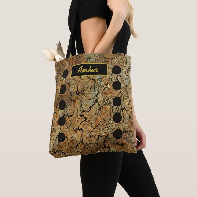 Tote Bolsa personalizado marmoreado (Close Up)