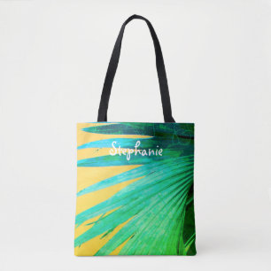 Tote bolsa personalizado tropical design de folha de pa
