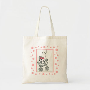 Tote Bolsa Poodle Rosa dos Anos 50