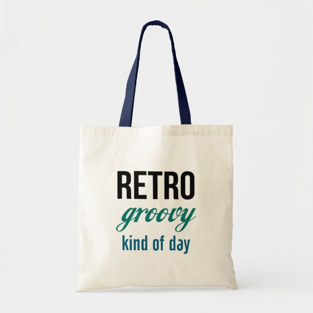 Tote Bolsa Retro Groovy para o Dia (Frente)
