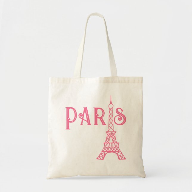 Tote Bolsa Retrô Torre Eiffel de Paris (Frente)