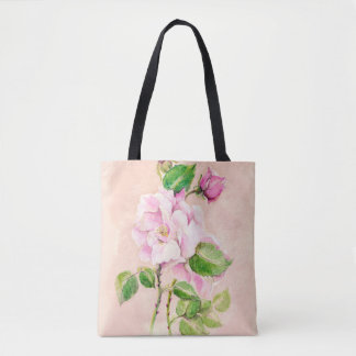 Tote Bolsa Rosa de Aquarela