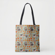 Bolsa Rottweiler de Halloween Fofa Kawaii Floral
