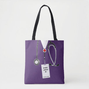 Tote Bolsa Roxa Enfermeira