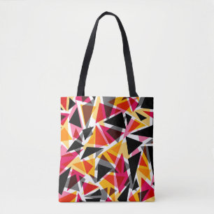 Tote Bolsa sem costura triângulos geométricos forma m