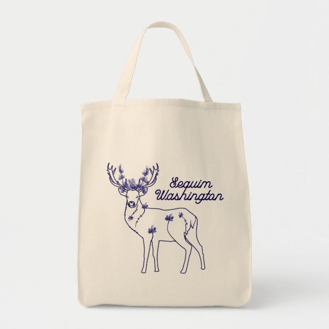 Tote Bolsa Sequim Lavanda para Elk (Frente)