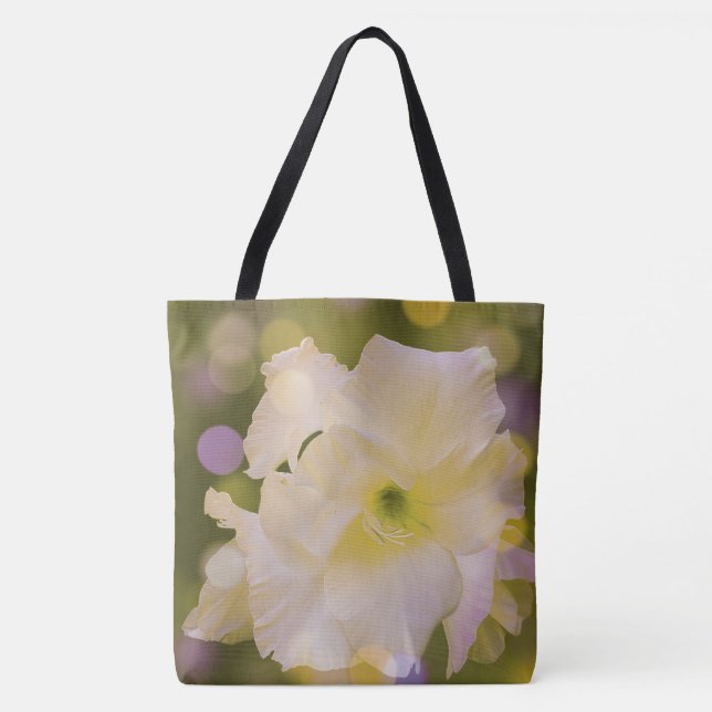 Tote Bolsa Sword Lily Green Bokeh (Frente)