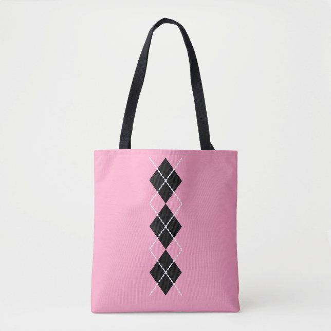 Tote Bolsa Tot de Argila Rosa Preta (Frente)