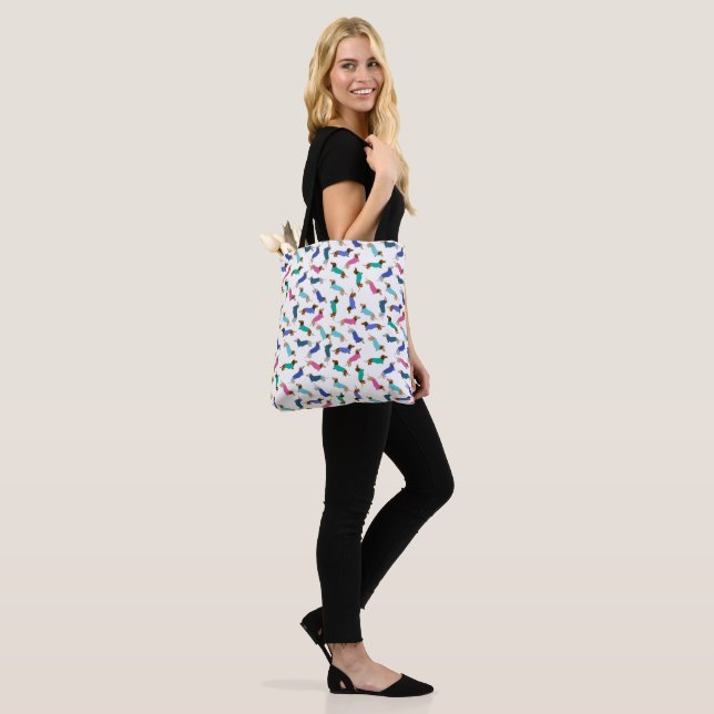 Tote Bolsa Totem Colorida Pastel Dachshund (No(a) Modelo)