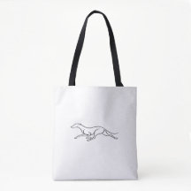 Bolsa transversal ombro Greyhound arte de linha ún