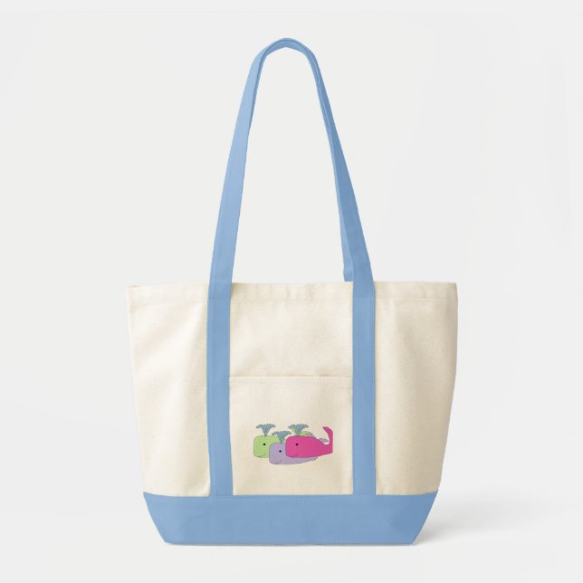 Tote Bolsa Trio de Baleia Bebê (Frente)