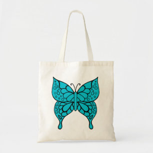 Tote Bolsa Turquesa de Borboleta