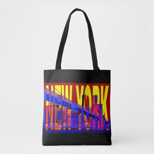 Tote bolsa usa nova york cidade Manhattan Skyline (Frente)