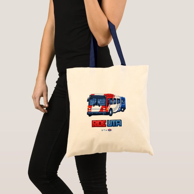 Tote Bolsa UTA Ônibus 8-bit Ride (Frente (produto))