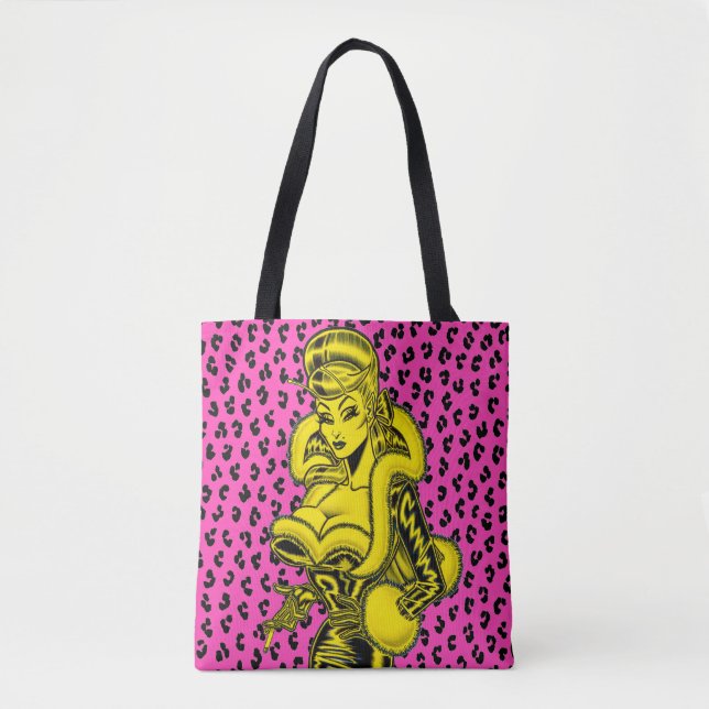 Tote Bolsa Vana DeVinyl™/Estampa de leopardo (Frente)