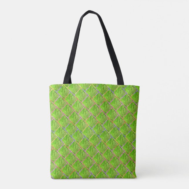 Tote Bolsa verde amadurecido, praça tijolinho (Verso)