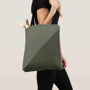Tote Bolsa Verde de Motografia de Dois Tom