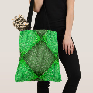 Tote Bolsa verde falsa grama ou folhas coqueiro
