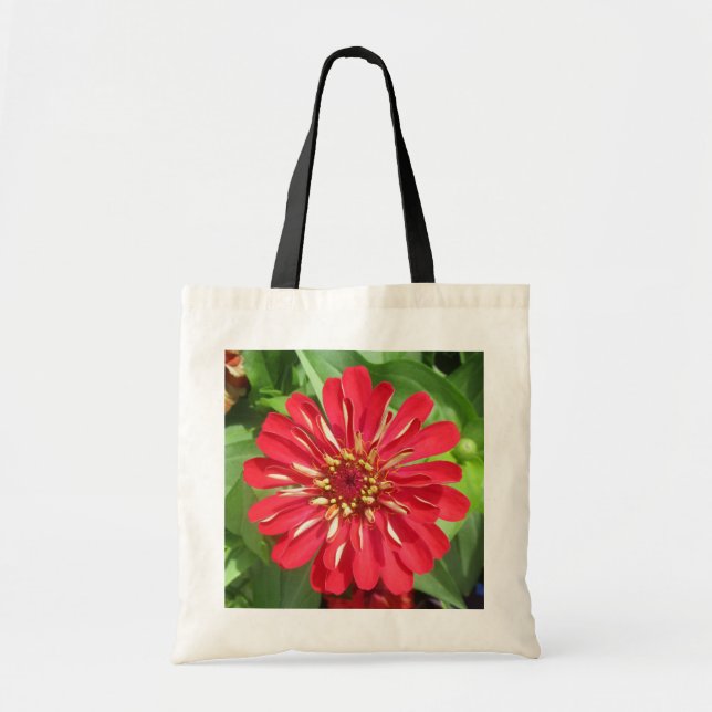 Tote bolsa vermelho cinzento (Frente)