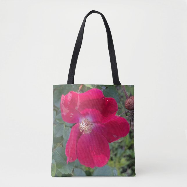 Tote bolsa vermelho cinzento (Frente)