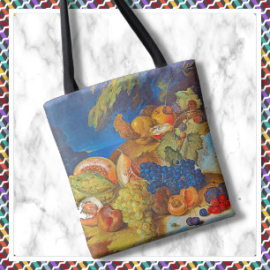 Tote BOLSA - Vida estática: Melões, Uvas, Pêssego, Cere