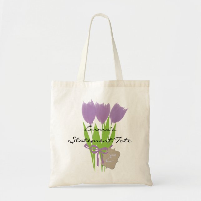 Tote Bonita Lilac Tulips Floral Bolsa da Emma (Frente)