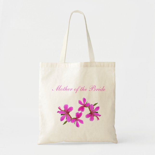 Tote bonito bolsa de casamento de flores rosa, foto flo (Frente)