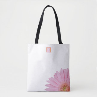 Tote Branco cor-de-rosa do bolsa do ombro da margarida
