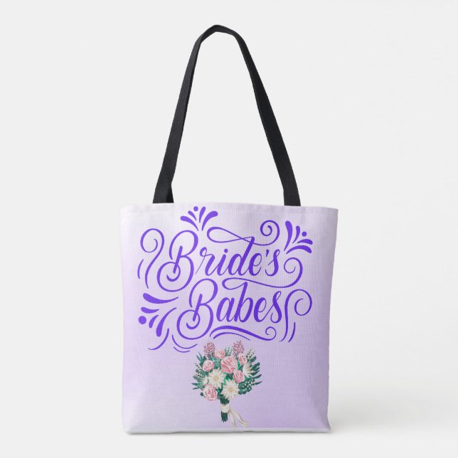 Tote Brides Babes Bolsa Bridesmaid Gift (Verso)
